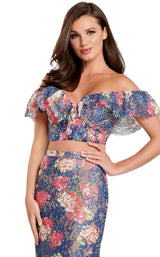 3 of 4 Ellie Wilde EW120099 Navy Multi