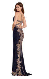 2 of 6 Ellie Wilde EW120103 Navy-Blue-Gold