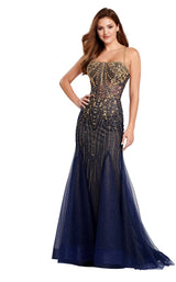 1 of 6 Ellie Wilde EW120104 Navy-Blue-Gold