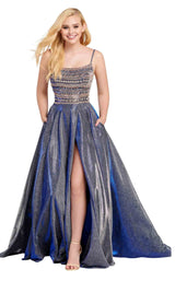 1 of 6 Ellie Wilde EW120106 Navy-Blue-Gold