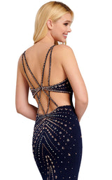 4 of 4 Ellie Wilde EW120112 Navy-Rose-Gold