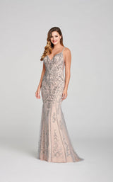 1 of 3 Ellie Wilde EW121020 Dress Platinum-Nude