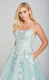 5 of 5 Ellie Wilde EW121027 Dress Powder-Blue-Multi