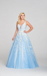 1 of 3 Ellie Wilde EW121028 Dress Ice-Blue-White