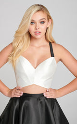 4 of 4 Ellie Wilde EW121039 Dress Black-White