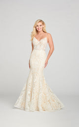 1 of 4 Ellie Wilde EW121060 Dress Ivory-Champagne