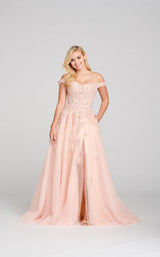 1 of 3 Ellie Wilde EW121063 Dress Blush-Champagne