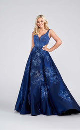 1 of 6 Ellie Wilde EW122025 Dress Navy-Blue