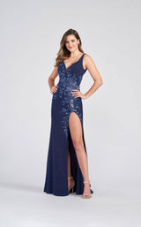 1 of 4 Ellie Wilde EW122027 Dress Navy-Blue