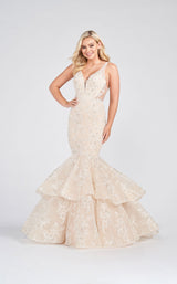 1 of 6 Ellie Wilde EW122040 Dress Ivory-Champagne