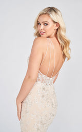 6 of 6 Ellie Wilde EW122040 Dress Ivory-Champagne