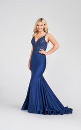 2 of 8 Ellie Wilde EW122048 Dress Navy-Blue