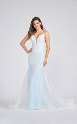 1 of 5 Ellie Wilde EW122058 Dress Ivory-Light-Blue