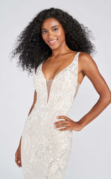 6 of 7 Ellie Wilde EW122067 Dress Ivory-Beige