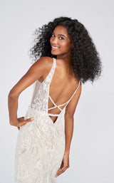 7 of 7 Ellie Wilde EW122067 Dress Ivory-Beige