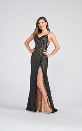 1 of 4 Ellie Wilde EW122077 Dress Black-Gold