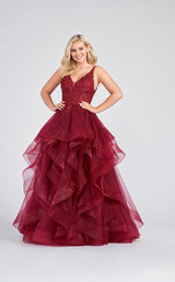 2 of 6 Ellie Wilde EW122080 Dress Wine