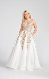 2 of 5 Ellie Wilde EW122086 Dress Ivory-Gold