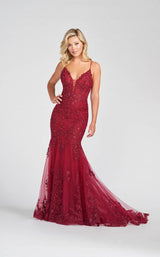 1 of 7 Ellie Wilde EW122103 Dress Wine