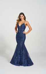 1 of 6 Ellie Wilde EW122105 Dress Navy-Blue