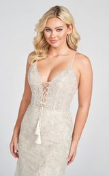 5 of 6 Ellie Wilde EW122105 Dress Ivory-Pearl