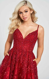 5 of 5 Ellie Wilde EW122107 Dress Wine