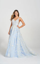 2 of 5 Ellie Wilde EW122114 Dress Light-Blue-Multi