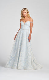 2 of 4 Ellie Wilde EW122115 Dress Ivory-Light-Blue