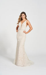 1 of 5 Ellie Wilde EW122116 Dress Ivory-Tea-Rose