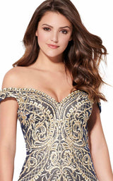 5 of 6 Ellie Wilde EW21918S Navy-Blue-Gold