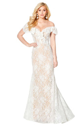 1 of 4 Ellie Wilde EW21959 Ivory/Nude