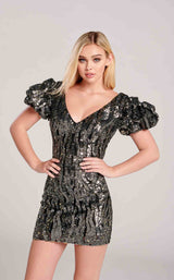 3 of 5 Ellie Wilde EW22005S Dress Black-Gunmetal