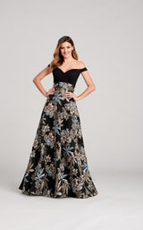 1 of 4 Ellie Wilde EW22009 Dress Blue-Multi