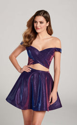 7 of 7 Ellie Wilde EW22018S Dress Galactic-Purple