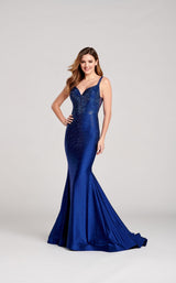 1 of 8 Ellie Wilde EW22019 Dress Navy-Blue