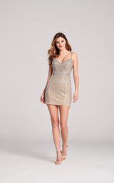 1 of 5 Ellie Wilde EW22029S Dress Silver-Nude