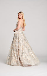 2 of 4 Ellie Wilde EW22031 Dress Champagne-Gray