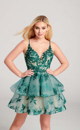 6 of 7 Ellie Wilde EW22039S Dress Emerald-Nude