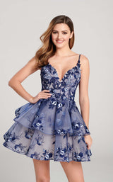 5 of 7 Ellie Wilde EW22039S Dress Navy-Blue-Nude