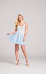 1 of 5 Ellie Wilde EW22044S Dress Ice-Blue-White