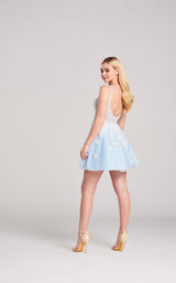 2 of 5 Ellie Wilde EW22044S Dress Ice-Blue-White