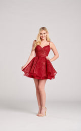 1 of 6 Ellie Wilde EW22046S Dress Wine