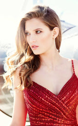 6 of 6 Ellie Wilde EW22046S Dress Wine