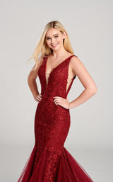 5 of 6 Ellie Wilde EW22047 Dress Wine