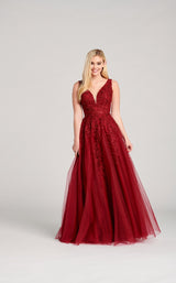 1 of 6 Ellie Wilde EW22048 Dress Wine