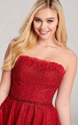 5 of 5 Ellie Wilde EW22049S Dress Wine
