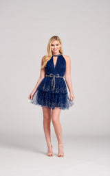 1 of 4 Ellie Wilde EW22054S Dress Navy-Blue