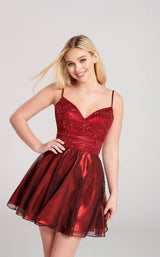 4 of 4 Ellie Wilde EW22055S Dress Wine