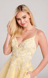 5 of 5 Ellie Wilde EW22057S Dress Light-Yellow-Multi