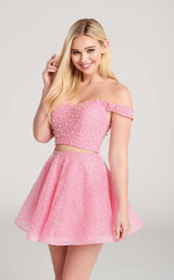 4 of 5 Ellie Wilde EW22061S Dress Hot-Pink